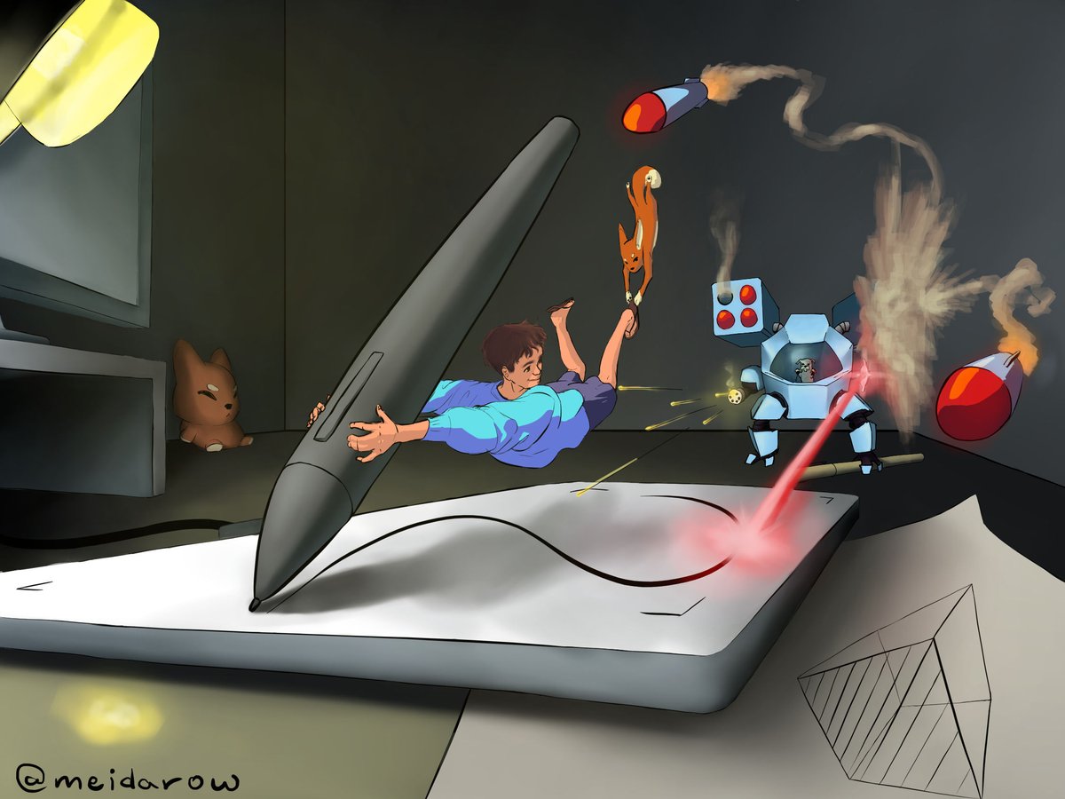 Piece of art I made for a local competition I'm taking part in!! Had so much fun doing it and I always come out of these having learned so much!! Still getting the hang of colors and such, and light is just as tough as always! I played with Krita's tools too... Lots to learn!!!