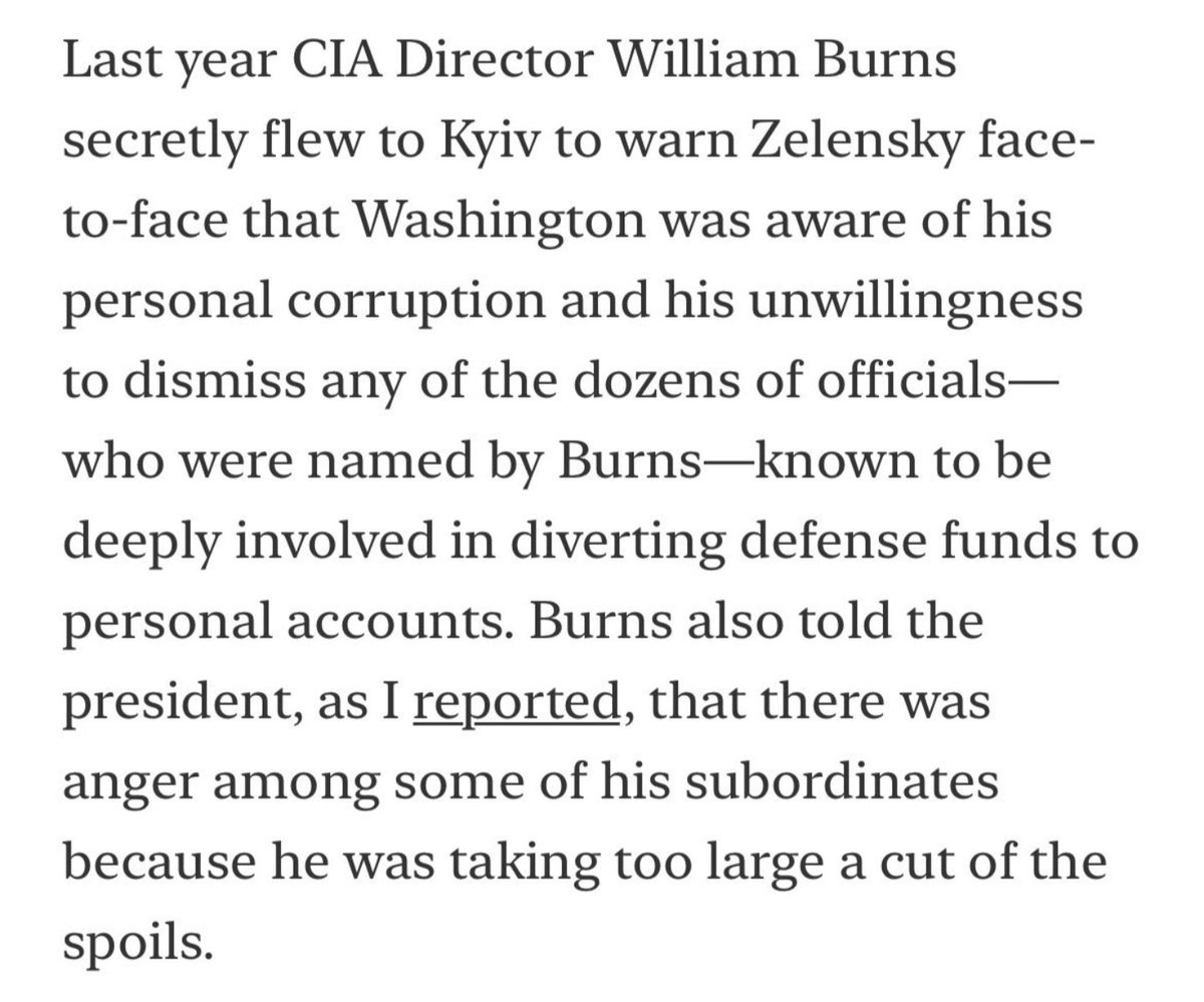 According to Seymour Hersh, CIA Director Burns had to warn Volodymyr Zelensky to stop stealing so much money.

So now Washington has decided to give Zelensky another $61 billion to find out if he really stopped stealing American taxpayers money....
😂😂😂😂
#Ukraine️ #Russia…