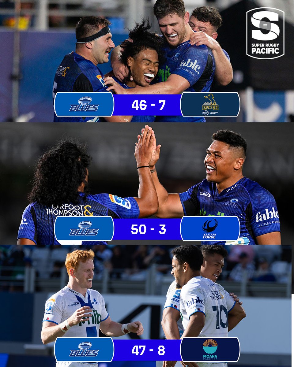 That's some kind of score sheet 😮‍💨 @BluesRugbyTeam turning it on in Auckland in their last 3 games 🔥 #SuperRugbyPacific