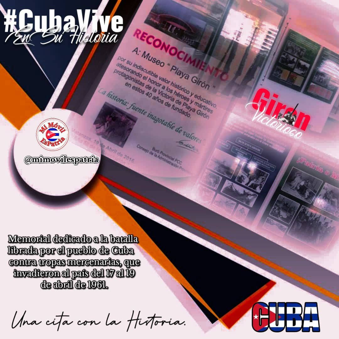 @mimovilespatria En el vestíbulo del Museo resaltan dos fotos gigantes de Fidel, una llamando a la lucha y la otra bajándose del tanque de la victoria. #CubaViveEnSuHistoria #MiMóvilEsPatria