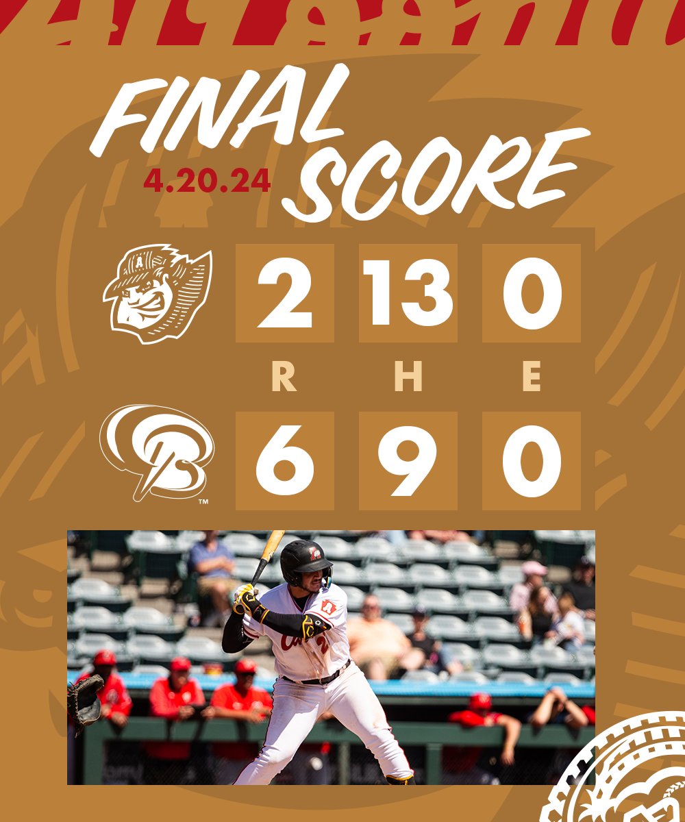 Tough one in Bowie, as we fall on a walk-off grand slam. We wrap the series tomorrow afternoon at 1:05 p.m.