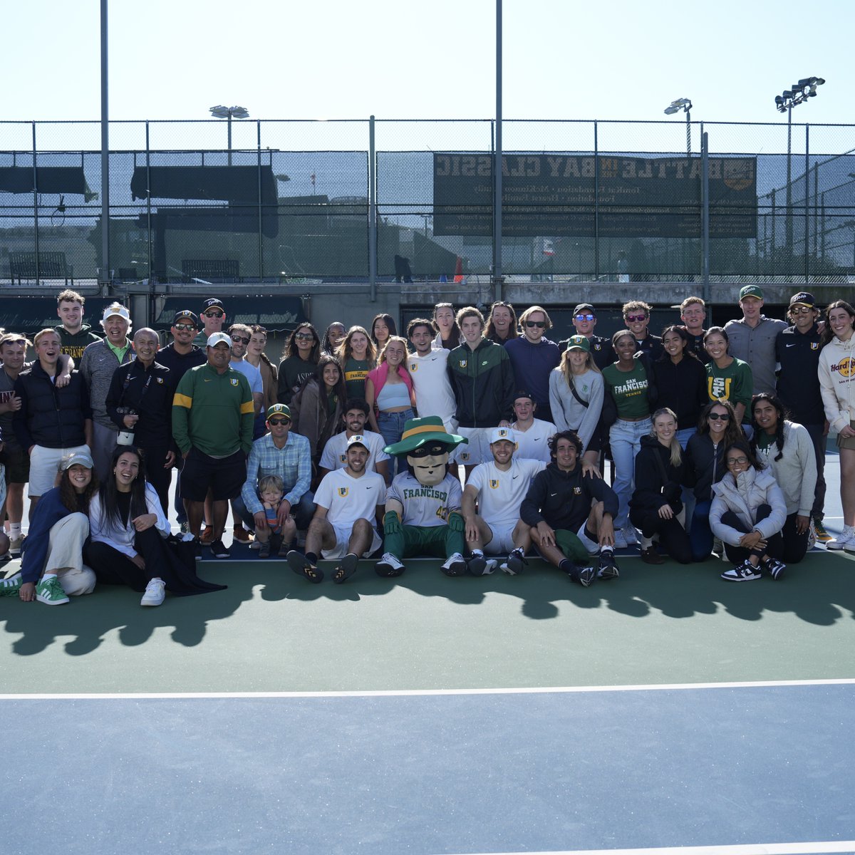 usfmenstennis's tweet photo. Thankful 💚💛

#USFDons | #WCCsports https://t.co/JI2LXNlE0K