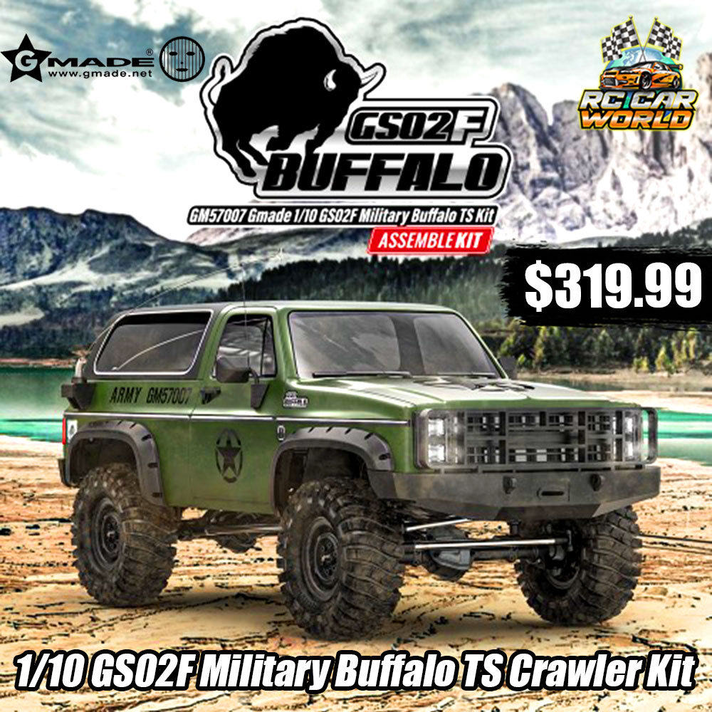 1/10 GS02F Military Buffalo TS Scale Crawler Kit
Available now at the store $319.99
Buy here: rccw.us/militarybuffalo
#RcGmade #RcGS02F #RcMilitary #RcBuffalo #TS #Scale #RcCrawler #RcKit #RcCarWorld