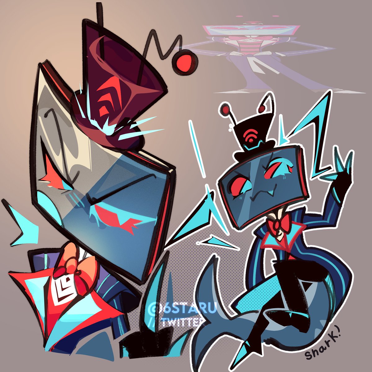 6staru's tweet photo. how do u draw him (doodlepage) #HazbinHotelVox #HazbinHotel #HazbinHotelFanart https://t.co/qfws30PtMg