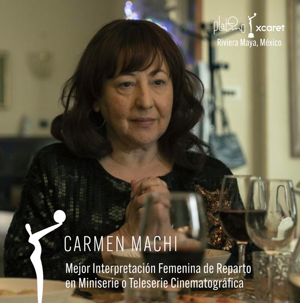 El Premio a la Mejor Interpretación Femenina de Reparto en Miniserie o Teleserie es para… Carmen Machi 🇪🇸 #PlatinoXcaret #RivieraMaya @rivieramayamx @GoCaribeMex