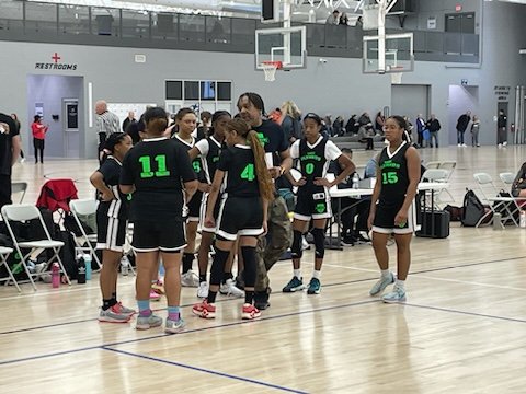 Celebrating our 5 year Anniversary and even though our girls are new to AAU, they showed up and showed out today!! 9th grade playing in Gold bracket Championship tomorrow, 6th grade playing for Silver and 8th grade plans to finish Strong!! #loveloyalty #trusttheprocess