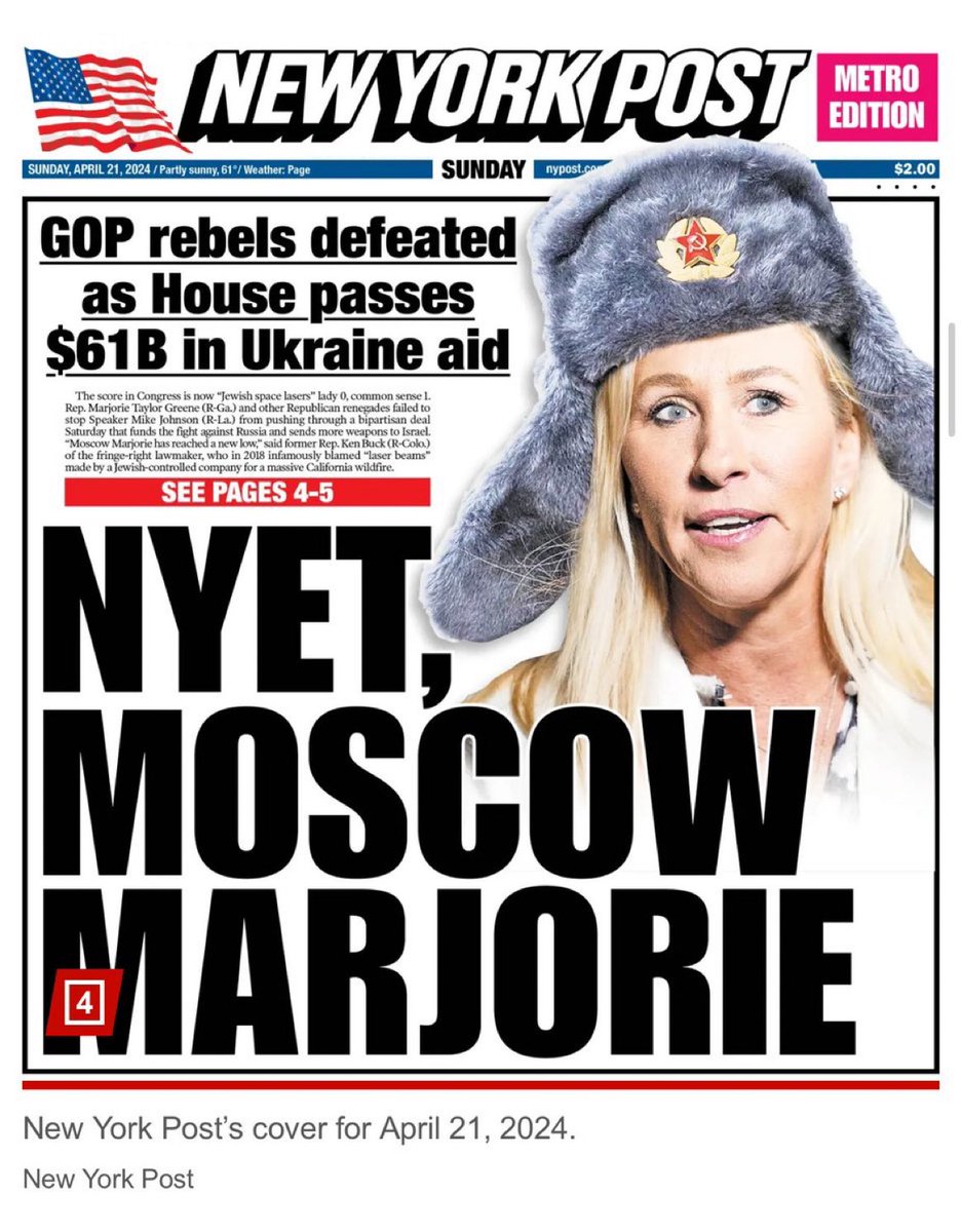 What is the media coming to? Isn’t the New York Post owned by the same owners of Fox News? #MoscowMajorie #MAGA2024