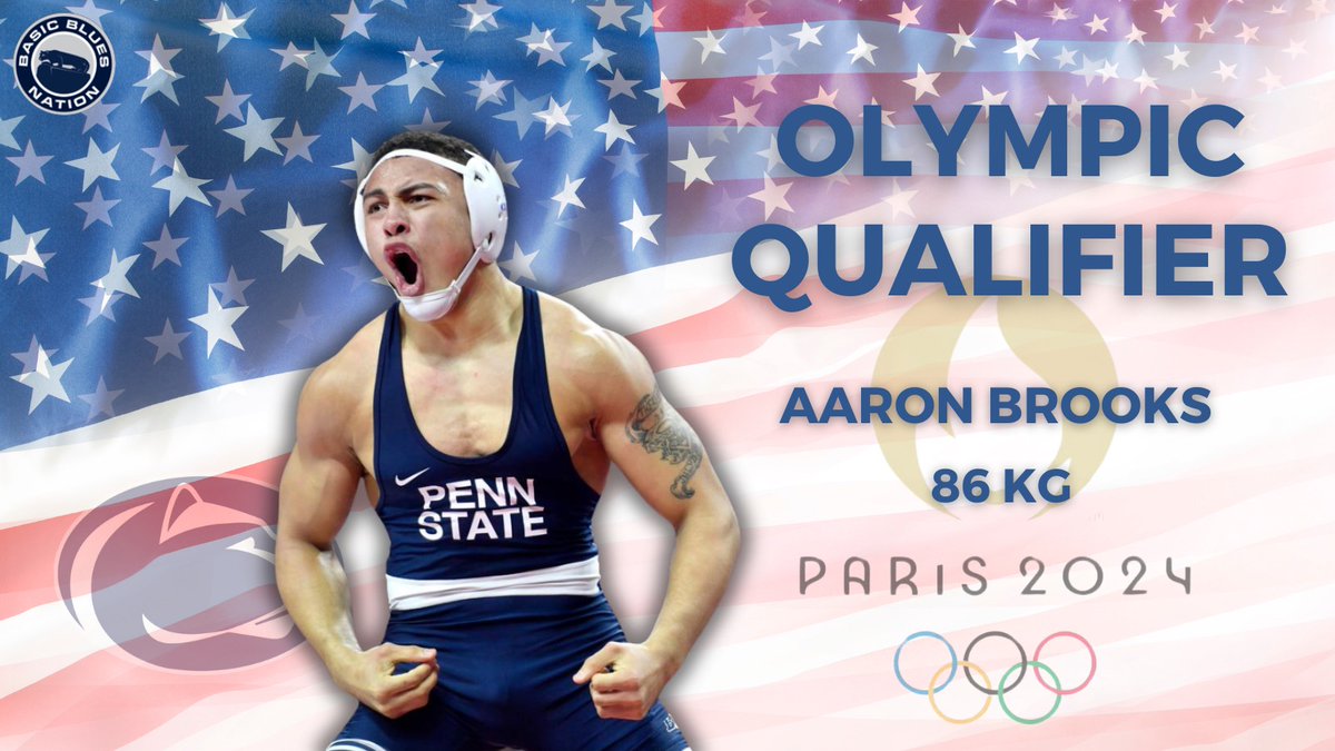 Aaron Brooks upsets defending gold medalist David Taylor and is headed to the #Paris2024 Olympics! #WeAre #PSUwr #WrestlingTrials24 📸: @_supcaroline