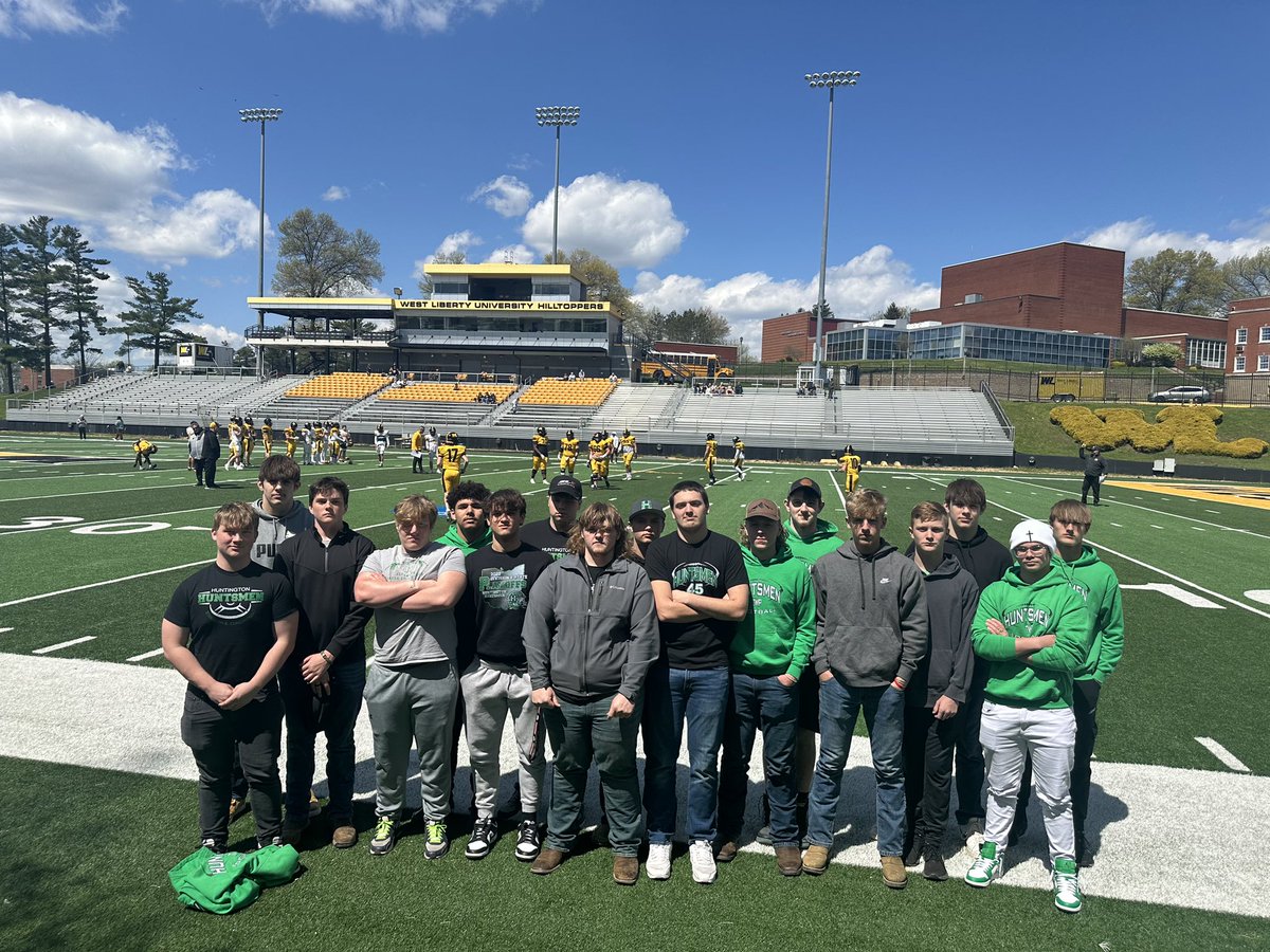 Great time at @WestLibertyU Spring Game! Thank you @coachmonte91 for your hospitality! Always top notch! #HuntsmenFootball