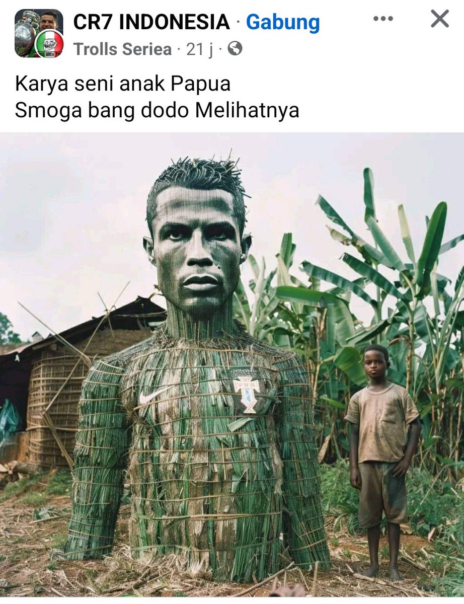 Kreatif sekali,... Bisa bikin pohon pisang batangnya tebu...