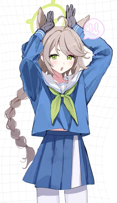 制服交換 #ブルアカ 