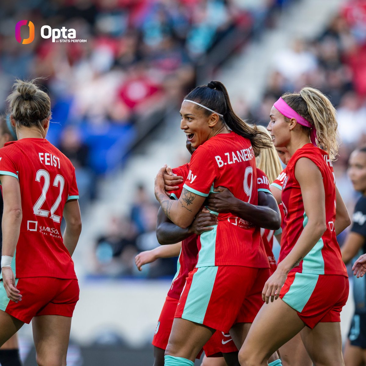 17 - @thekccurrent's 17 goals are the most in the first five matches of a regular season and tied for the third-most in any stretch of five matches in a single regular season in #NWSL history. Party.