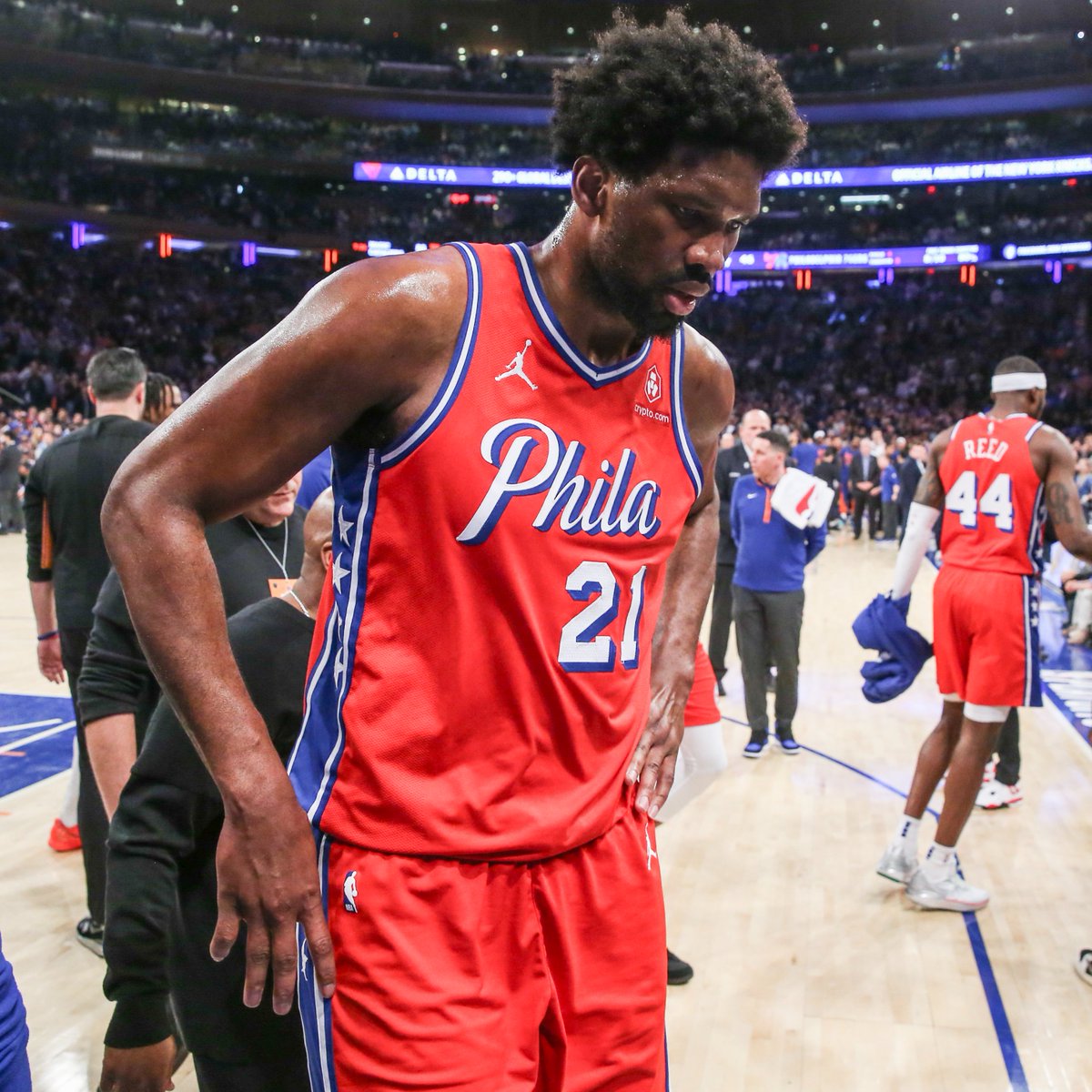 Joel Embiid is not speaking to the media after tonight's game, per @MikeVorkunov