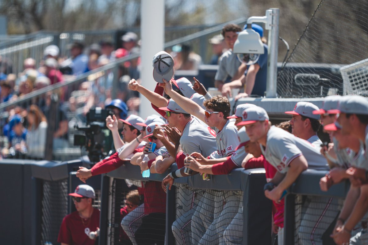 For the first time in the Big 12, the #Sooners have swept 4️⃣ conference series in a season. Keep. It. Going. 🔗 ouath.at/3WaXhYe // #CHAOUS