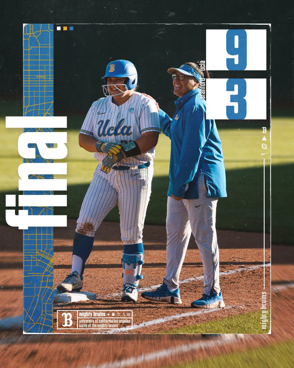 SERIES SECURED ✅ The Bruins score nine runs off nine hits to take game two at No. 5 Stanford! #GoBruins