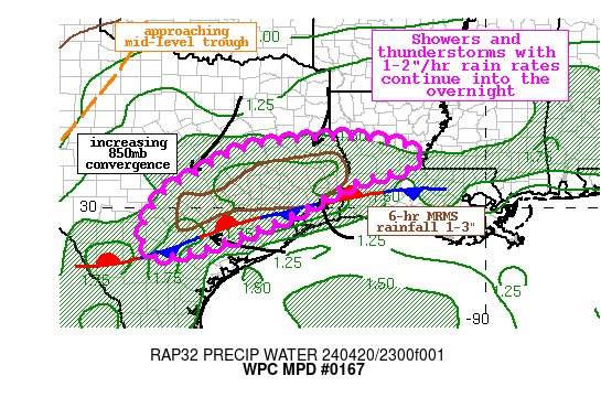 #WPC_MD 0167 affecting South-Central Texas through central Louisiana, #lawx #txwx, wpc.ncep.noaa.gov/metwatch/metwa…