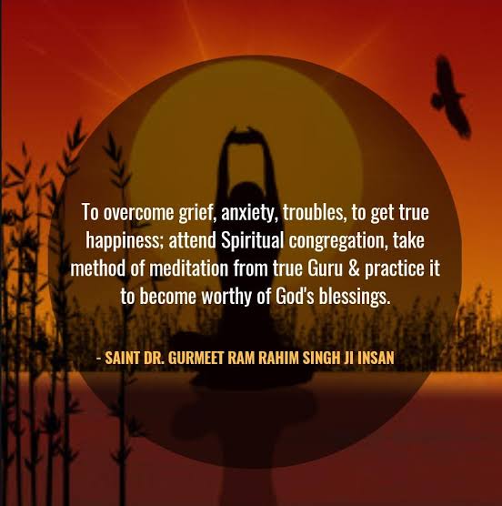 To become internally pure one needs to come to Satsang and comply with the sacred preachings!
Consequently, he will get rid of sorrows, worries and tensions as well as he will become worthy to get the divine exhilaration!

#SpiritualSunday 
Saint Dr MSG Insan