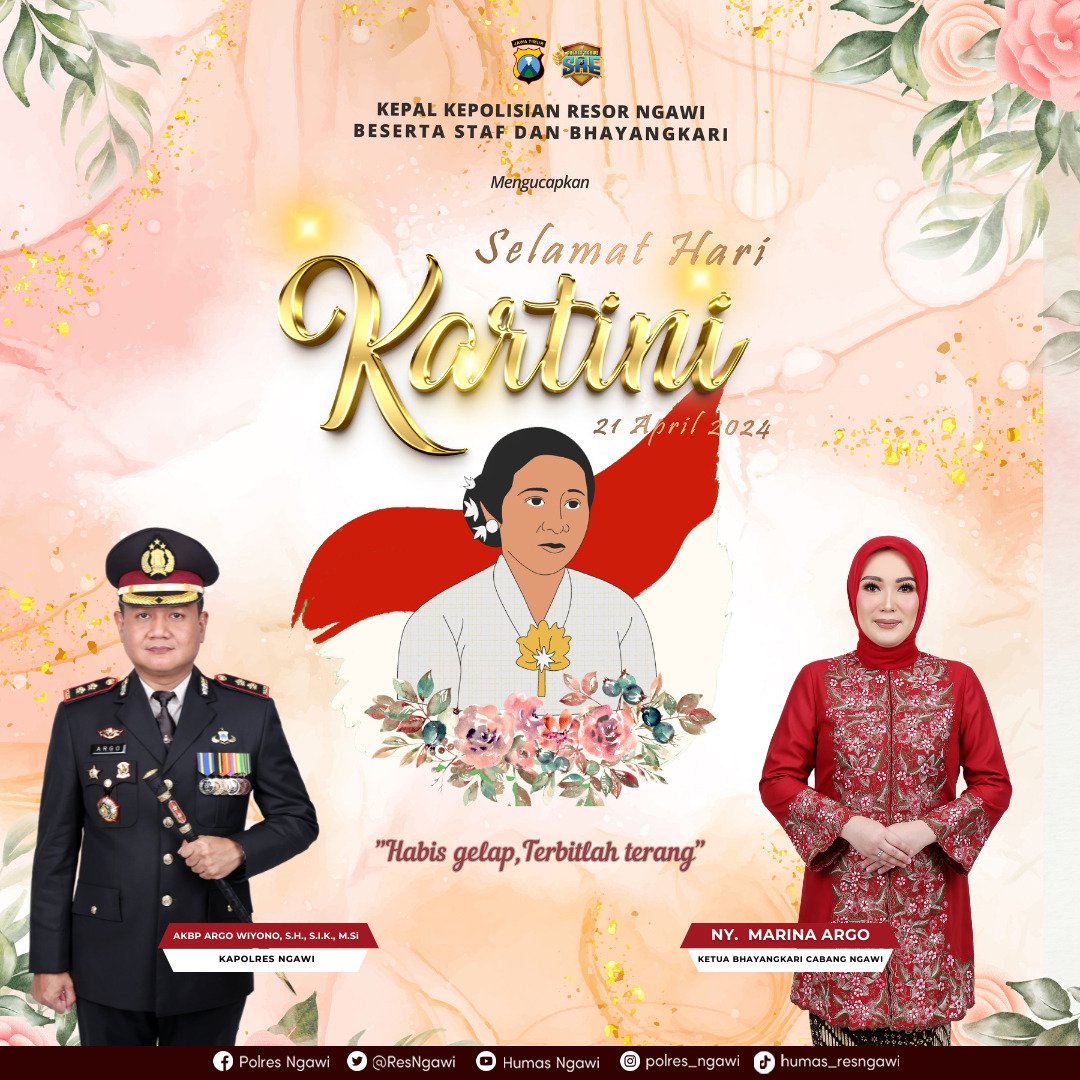 'Habis Gelap Terbitlah Terang' Selamat Hari Kartini Semoga semangat juang Kartini dapat menginspirasi seluruh wanita Indonesia untuk tidak mudah menyerah dan terus berkarya.