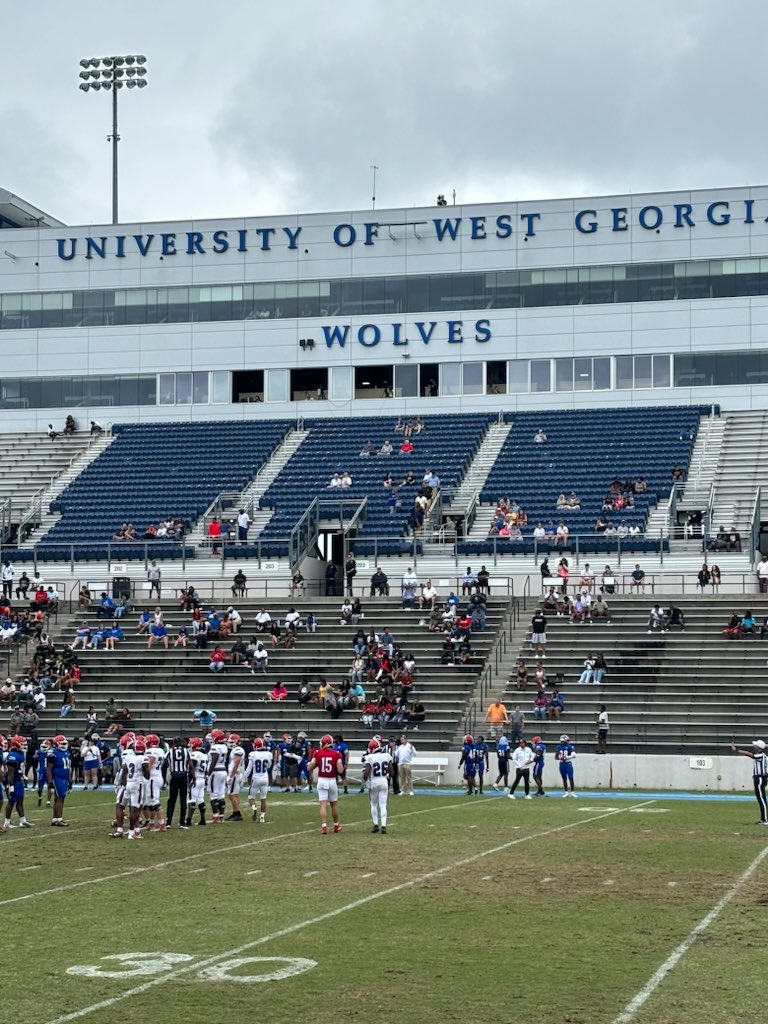 Had a great visit and enjoyed watching @UWGFootball spring game! #GoWolves @barringtonb16 @CoachRudyG @jtdaniels06 @CoachWhitlow @CoachDane96 @RTS_9 @MrTNT21 @causey_tom @yates55_2009 @kezmccorvey @jarrott_mock