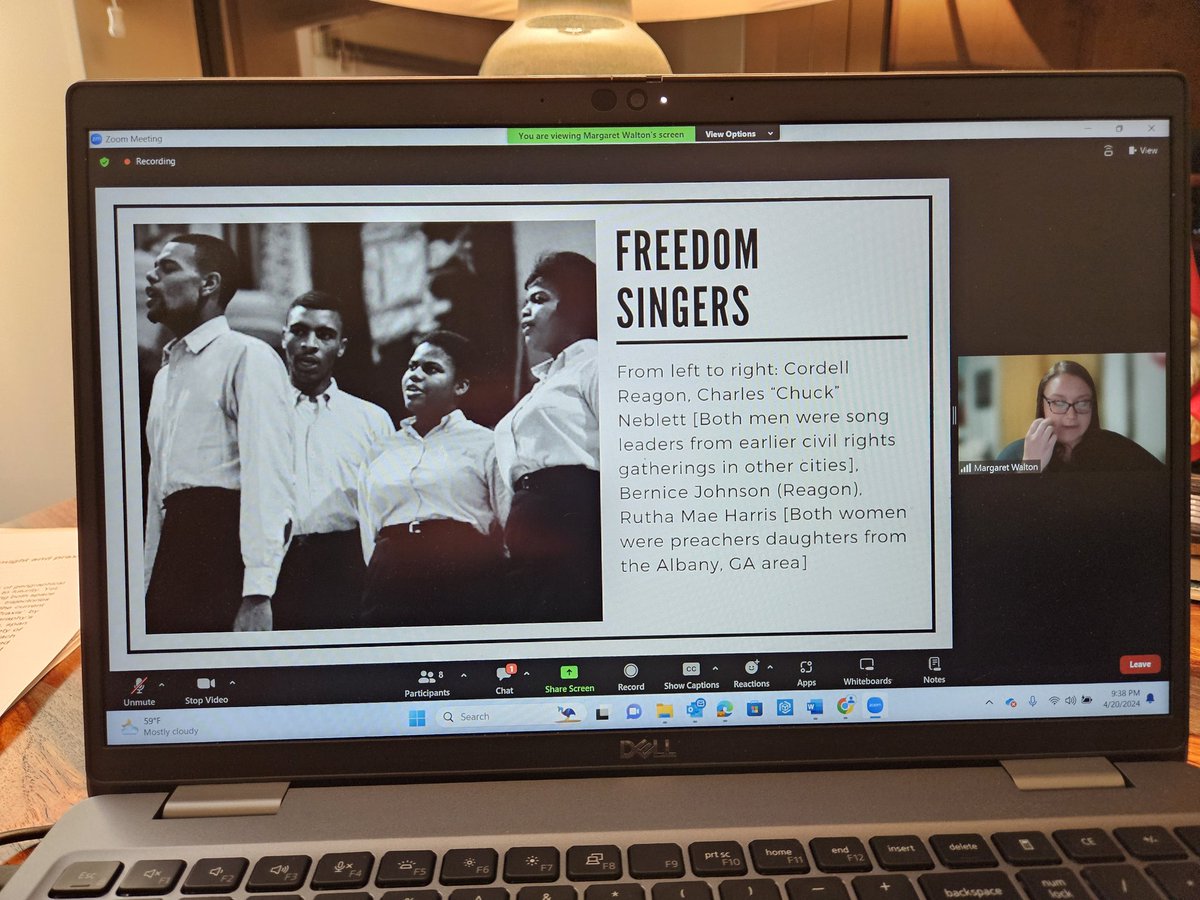 Very proud to attend presentation of PhD student Margaret Walton @margsmaps @UTKGeography on Sonic Geographies of Social Justice, a look at the Freedom Songs and Freedom Singers of the ongoing Civil Rights Movement. A very nice job.
