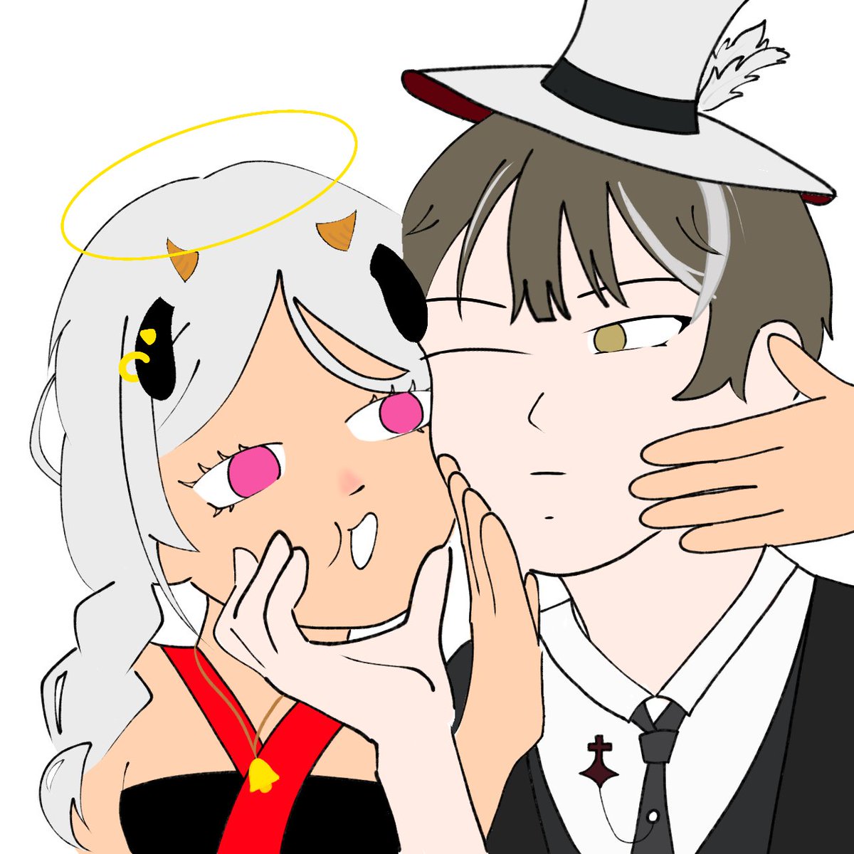 timmyielulu's tweet photo. me and my pweeeeeettyyyyy boooiii
@NostradamusVT
#NostraArt
🗣️ : how come your oc's hair is different?
me : shut up i change it, My old hair was like a pineapple https://t.co/VaoPLIJu3s