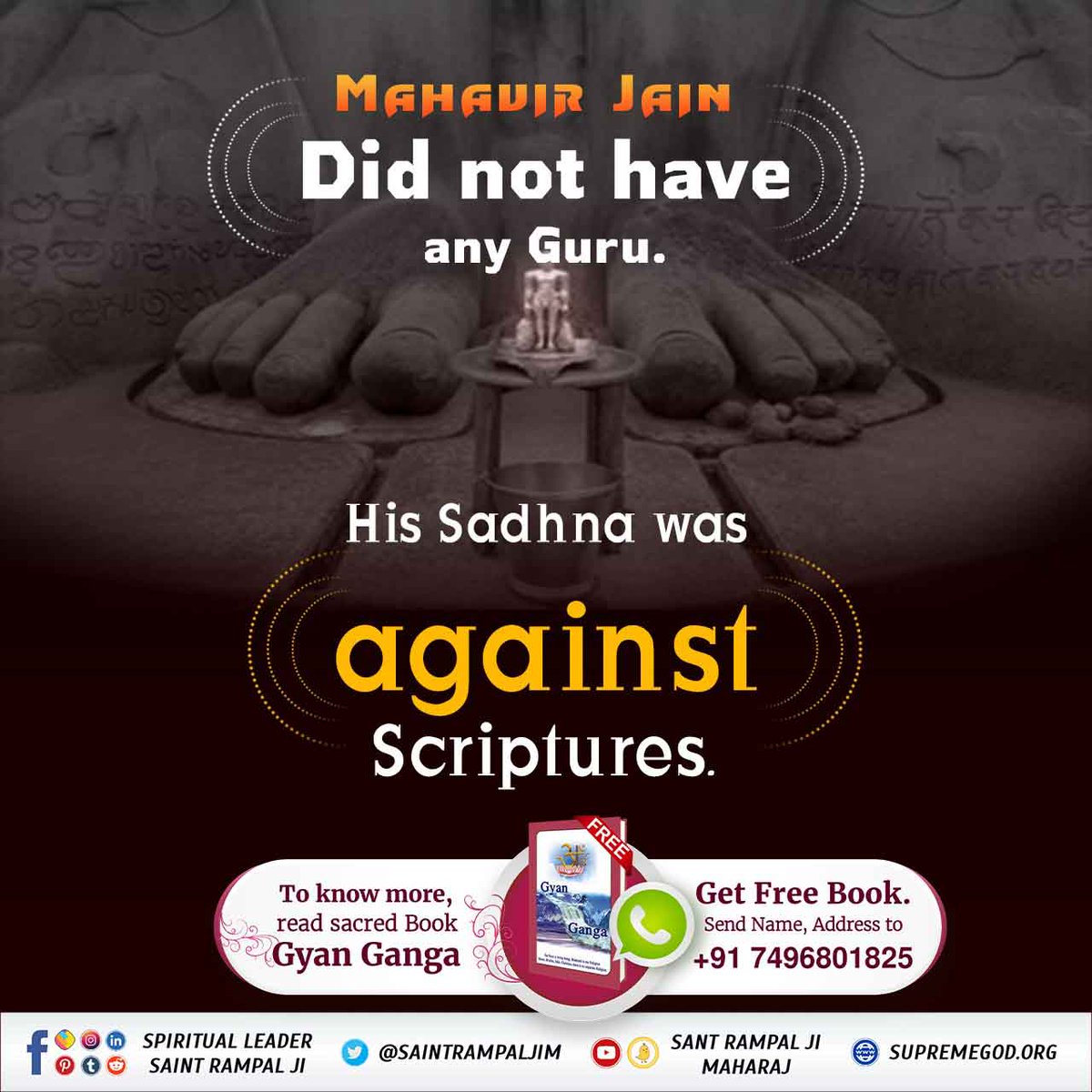 It is written in the biography of Mahavir Jain that he did not make a guru and did hatha yoga. While the scriptures prove that salvation is impossible without a Guru. #FactsAndBeliefsOfJainism