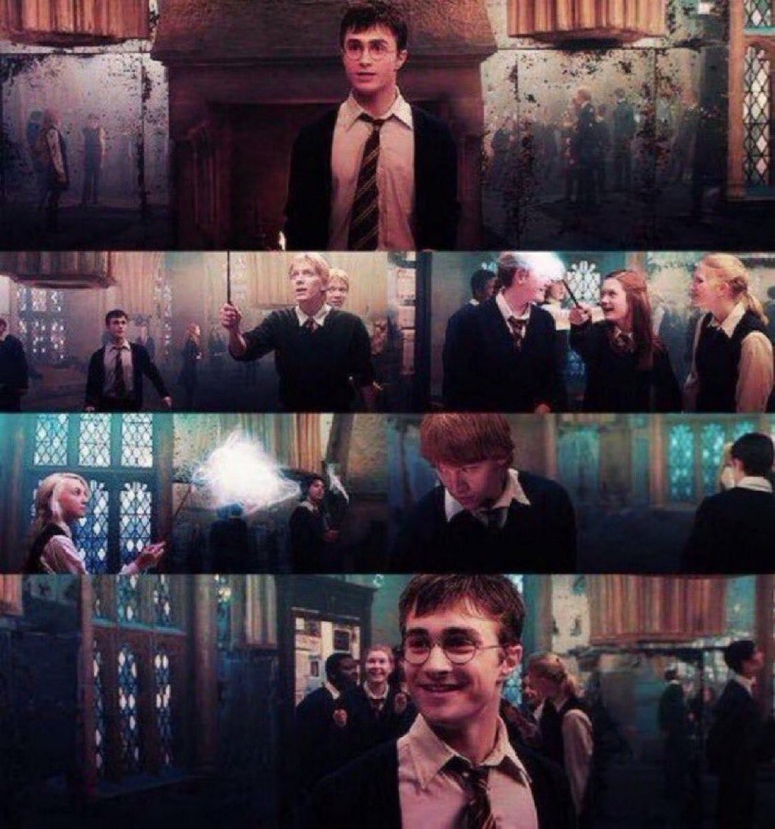 April 20, 1996: Dumbledore's Army begins to learn how to cast Patronuses under the direction of Harry Potter.