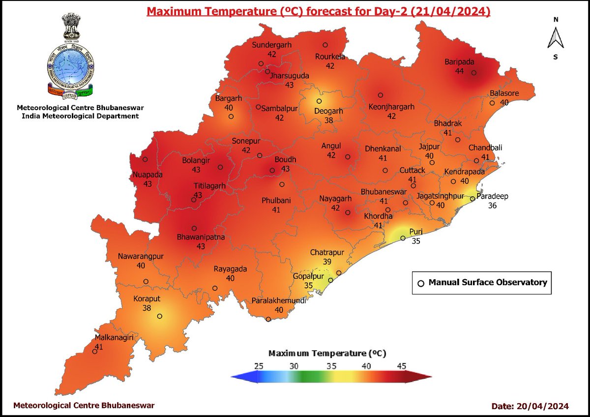 #heatwave #Odisha ଓଡ଼ିଶା ର ବିଭିନ୍ନ ସ୍ଥାନରେ ତାପମାତ୍ରା ଆଜି ମଧ୍ଯ ଅଧିକ ରହିବାର ସମ୍ଭାବନା (@mcbbsr )