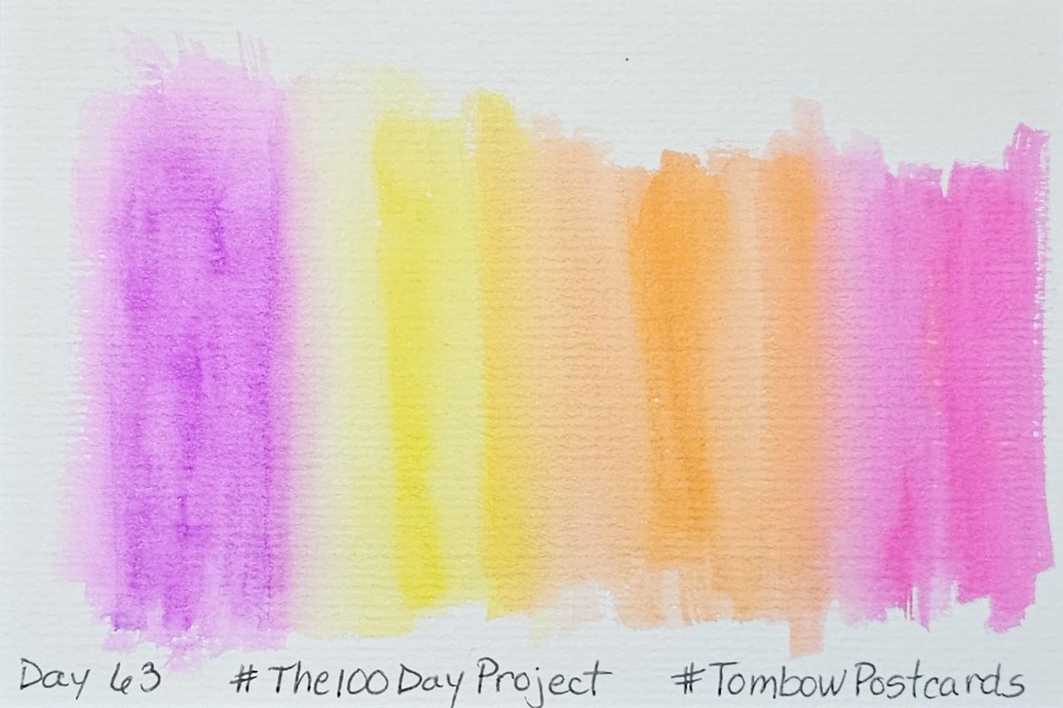 Day 63 of #The100DayProject #The100DayProject2024 #TombowPostcards