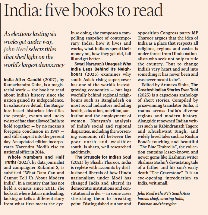 Definitive list of books to read for a foreigner who never wants to be able to understand India :)