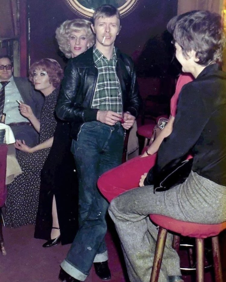 David Bowie in der „Lützower Lampe“ in Berlin im Jahr 1977.