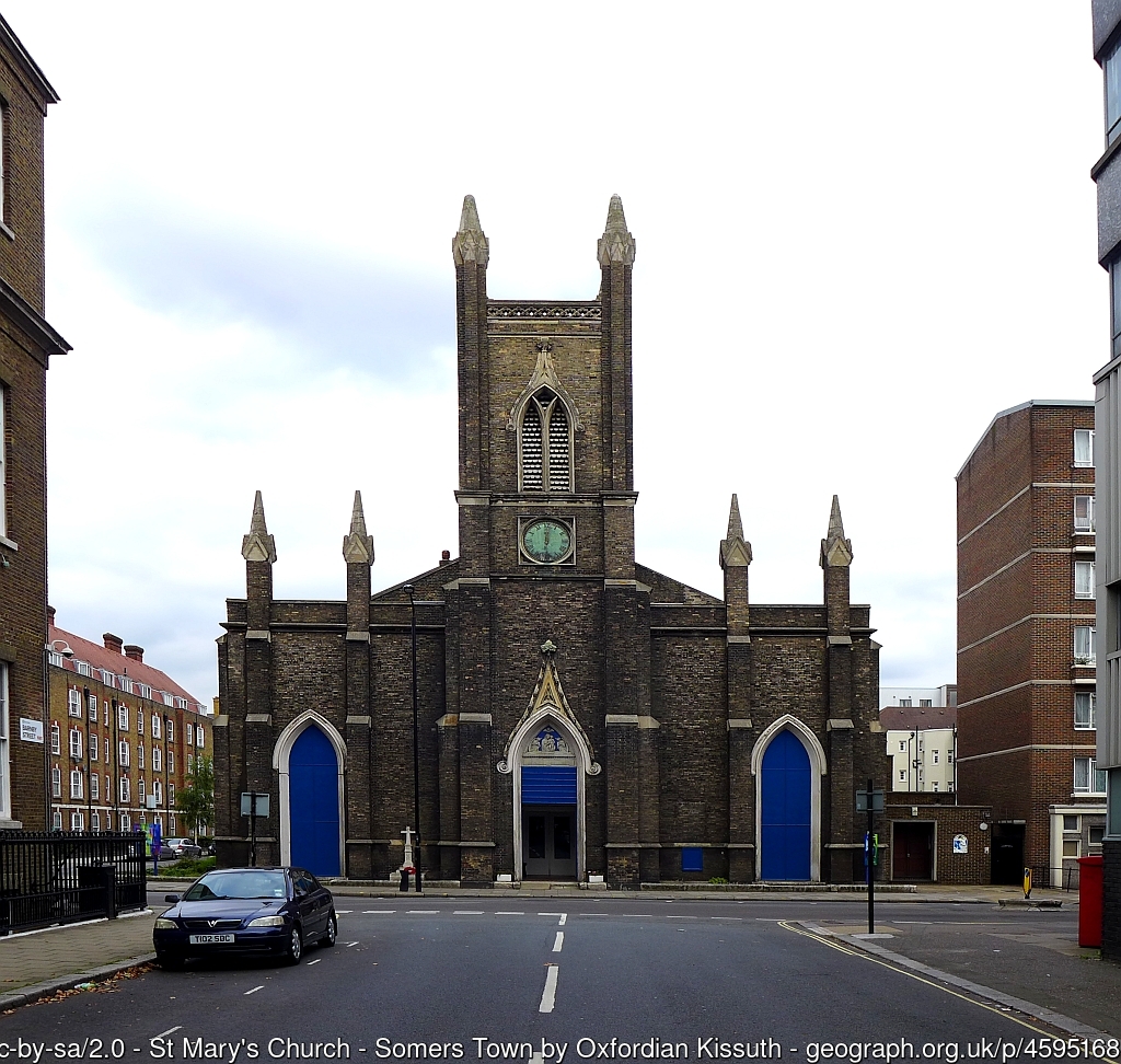 Picture of the Day from #London 2014 #SomersTown #church #StMarys #listed geograph.org.uk/p/4595168 by 'Oxfordian Kissuth'