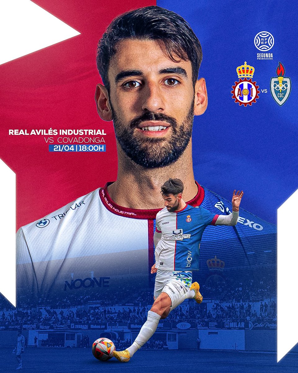MATCHDAY! 🔵⚪️🔴

⚽ Segunda RFEF 
🆚 Covadonga 
🏟️ Román Suárez Puerta 
⏰ 18:00  

💪💪💪 <a href="/RealAvilesInd/">Real Avilés Industrial</a>
