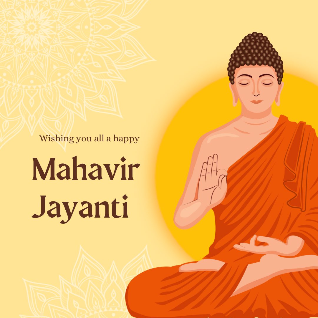 VrushabhaMovie's tweet photo. Sending heartfelt wishes on #MahaveerJayanti . May the divine blessings of #LordMahavir guide us towards the path of righteousness and inner peace.

#MahavirJayanthi #happymahavirjayanti 

@Mohanlal #RoshanMeka @shanayakapoor @TheZahrahSKhan @raginidwivedi24 @actorsrikanth https://t.co/z8u3LKNx7N