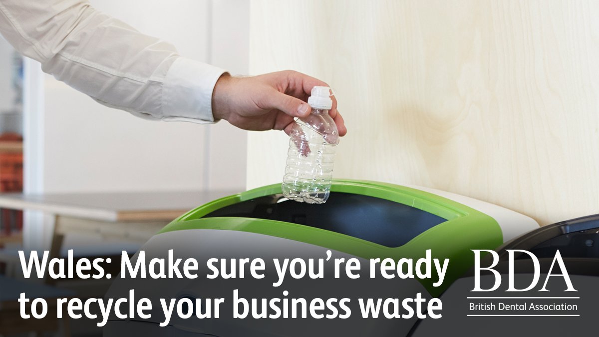 TheBDA's tweet photo. From 6 April 2024, it became law in Wales for all businesses, charities and public sector organisations to sort their waste for recycling. This includes dental surgeries.

Read the update now: https://t.co/I0B9PoFcEX

#BDAinWales #BDACymru https://t.co/nJxYe5Gqmr