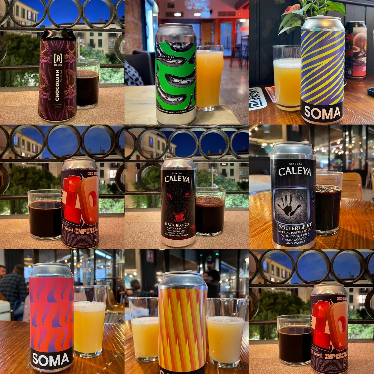 _timwiddowson's tweet photo. Apart from cracking draft offerings in tap rooms a decent amount of cans have been supped this weekend (a handful here). The Spanish craft beer scene is really strong as well #Soma are absolutely nailing hazy brews & #Caleya producing interesting impys. Top weekends imbibing 🍺🇪🇸 https://t.co/RbAiSTqdXB