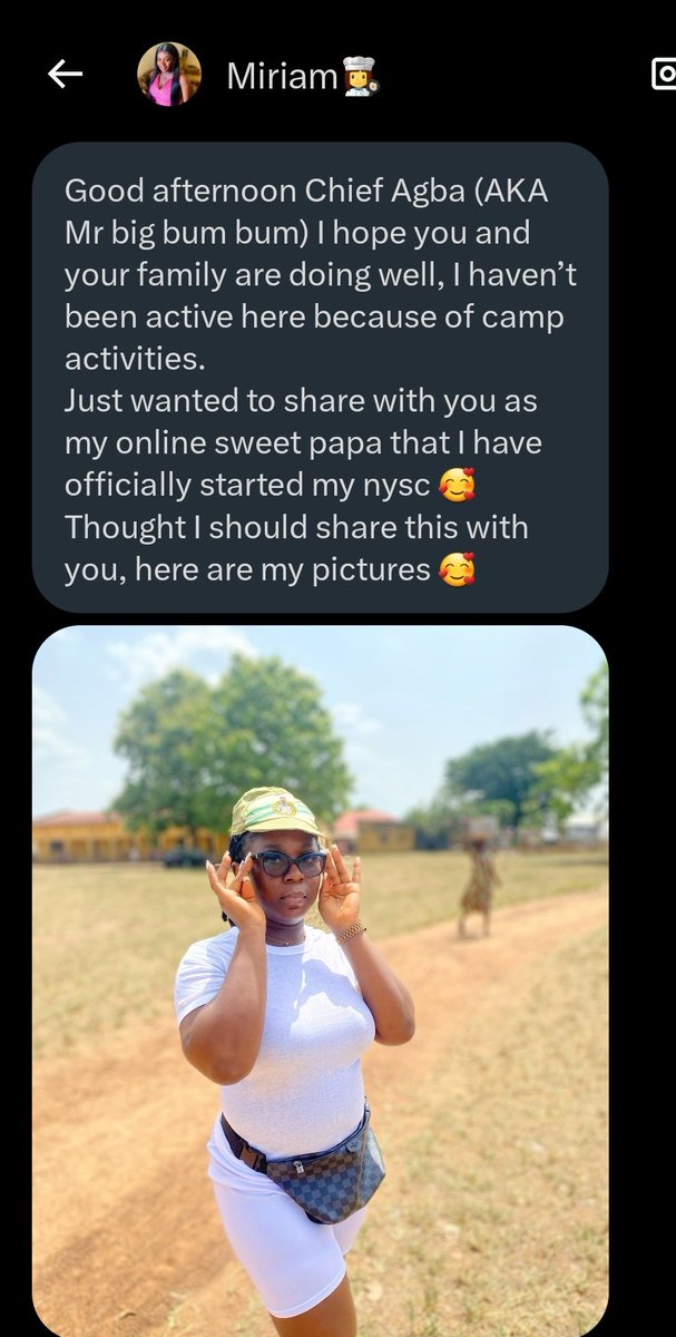 jon_d_doe's tweet photo. One of my very pretty mentees @miriamoluchi_

Congratulations to you sweetie.

Please avoid all those male scavengers in camp.

Many of them just dey find tótó wey dem go knack for NYSC.

And dem get serious babes.

Do your thing and make your father proud as always ❤️. https://t.co/H0FBRqmDLm