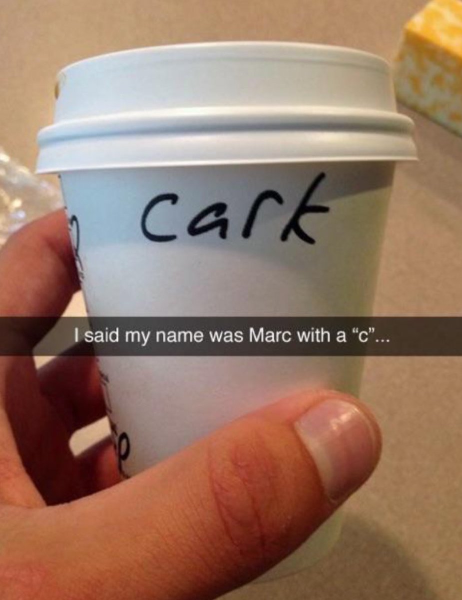 Every time they ask my name in Starbucks I think about Cark.