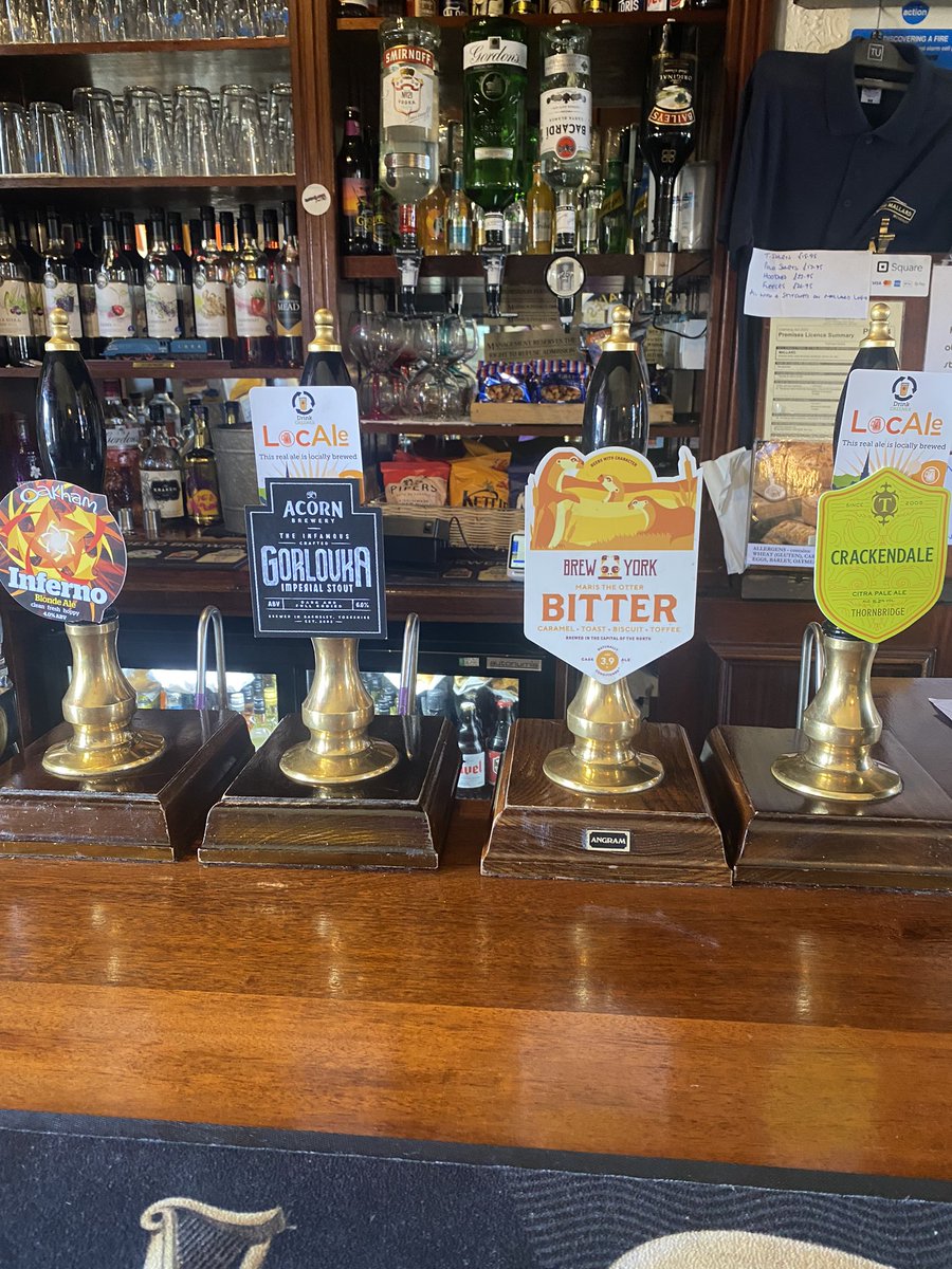 #RealAle on Sunday:
@OakhamAles Inferno
@brewyorkbeer Maris the Otter
@thornbridge Crackendale &
@AcornBrewery Gorlovka
Plus ciders from @WestonsCiderMil
Card payments accepted
Outdoor seating available
Open 12-10.30pm
Please repost