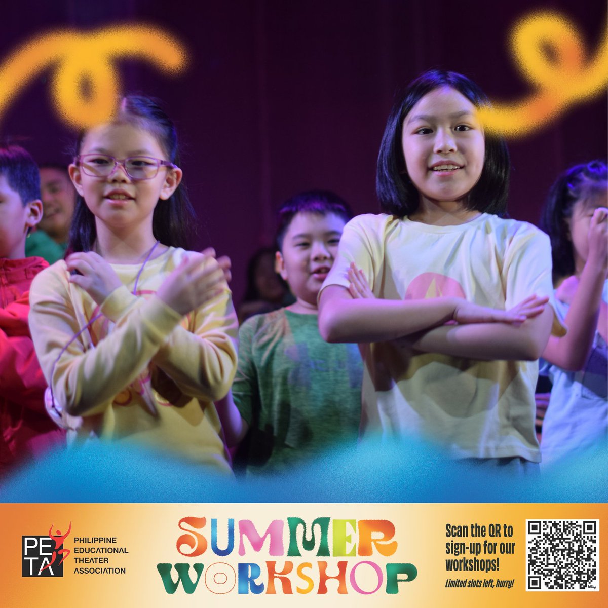 petatheater's tweet photo. Our workshops are more than just playtime for your kids, we tap into their creative energies and minds to provide a holistic performing arts workshop experience! 🎭

Make this a summer to remember! 🧡 Sign-up today: https://t.co/67nxPsEj57

#PETAWorkshops #PETASummerWorkshop2024 https://t.co/x3HVppHG8n