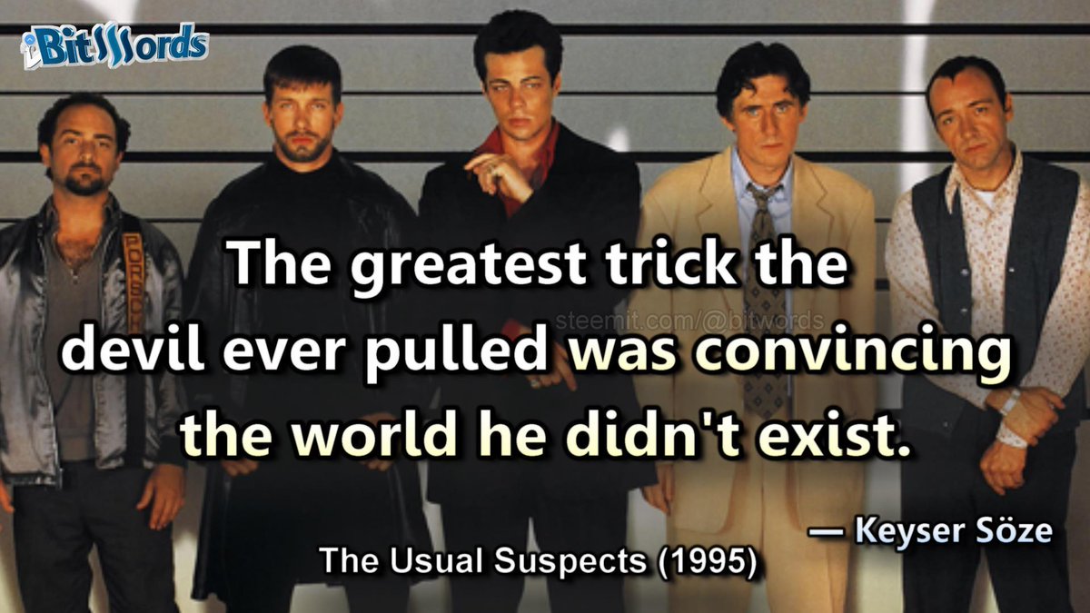 Movie daily quote #TheUsualSuspects #movie #movies