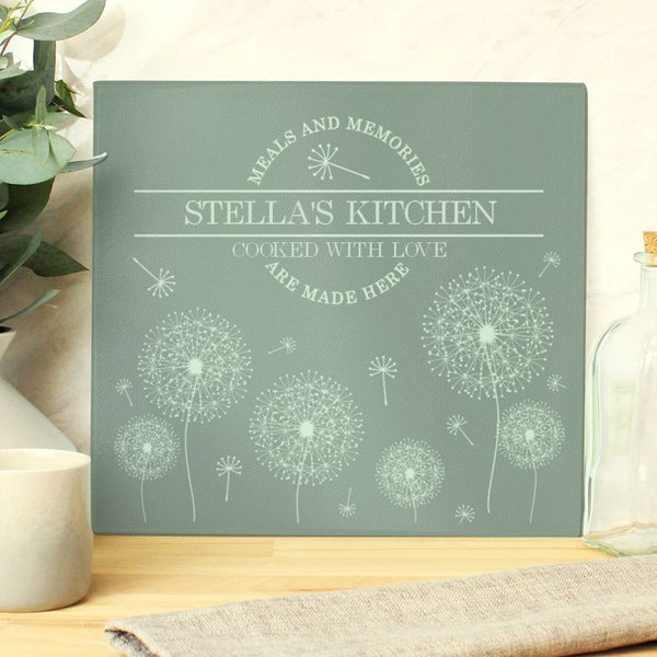 Dandelion wishes - this personalised glassboard could be used asa chopping board or work top saver as it's heat resistant lilybluestore.com/products/perso… #cooks #cooking #giftideas #shopindie #UKGiftHour #mhhsbd #EarlyBiz