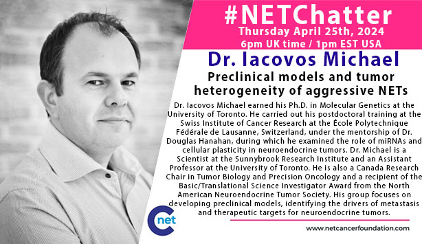 SimonAprilMonn's tweet photo. Don't miss out on this #great opportunity. @IacovosMichael talks #NEN @Neuroendocrine #cancer models @CureNETs @net_connectinfo #LetsTalkAboutNets @netcancerfound looking forward to👇👇👇 https://t.co/Gknpx8X73u