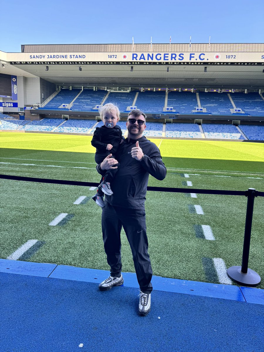 StevenMalaney's tweet image. The wee man’s first time IN ibrox and he loved it 💙 first of many young man 🇬🇧💙