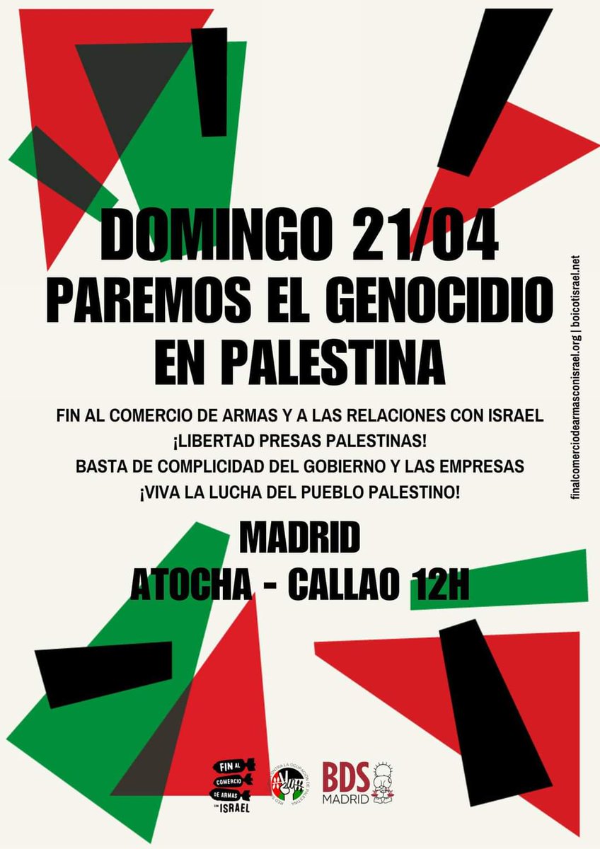 📢¡A las calles por Palestina! Sigamos presionando para detener el genocidio y para que nuestro gobierno tome medidas contra Israel. 🌱PALESTINA LIBRE 🇵🇸 #MunicipiosConPalestina