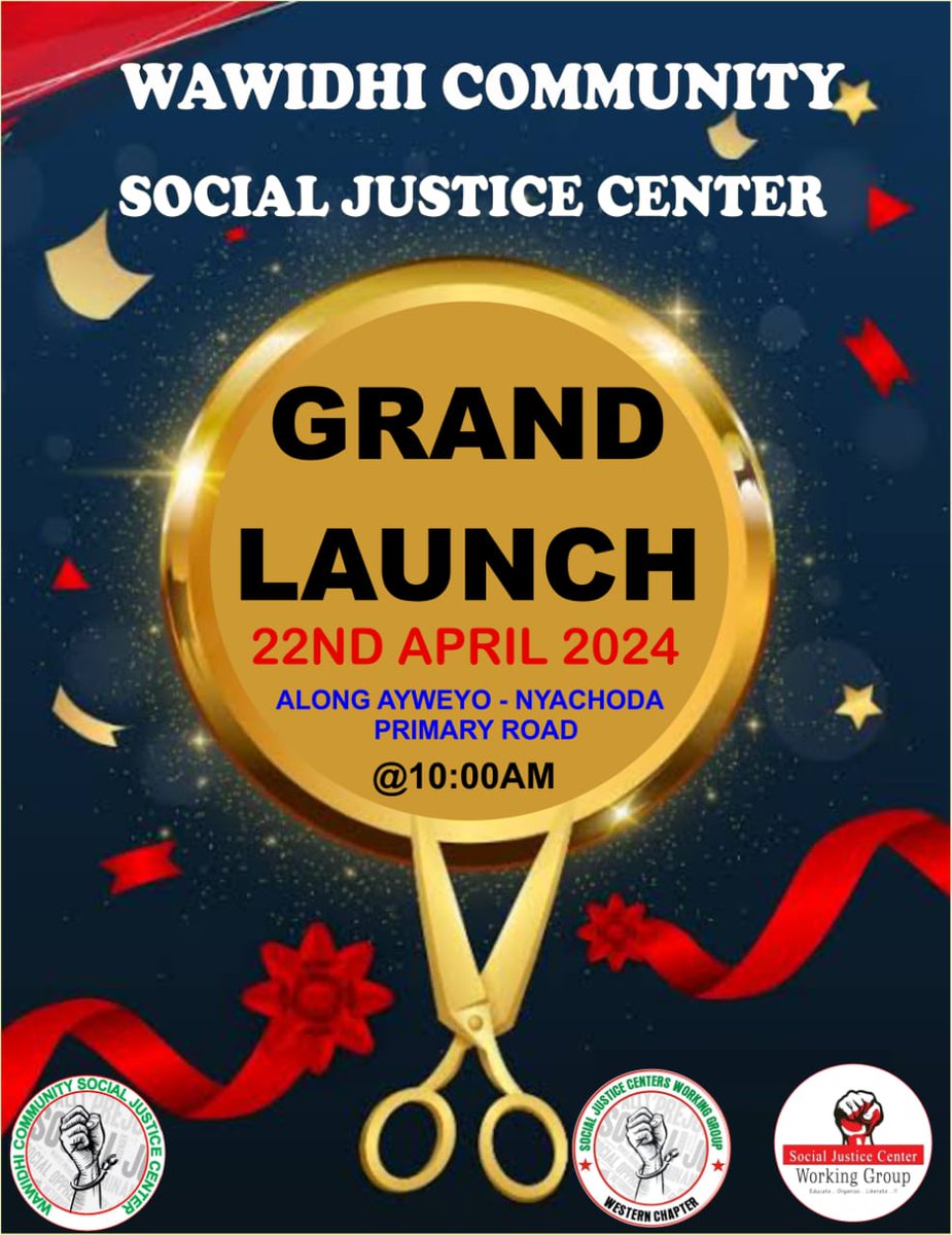 We are steadily growing and expanding in every corner of the country, tomorrow all roads heads to @WawidhiC for the grand launch of Wawidhi Community Social Justice Centre, Welcome all. #TowardsAJustNation @HakiAfrica @UhaiWetu