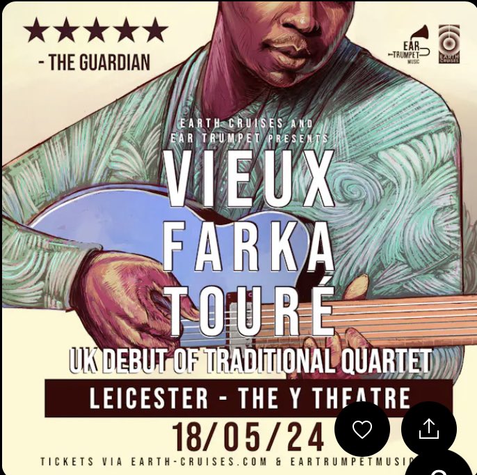 This promises to be a cracking night of west African Blues @TheYTheatre @visit_leicester