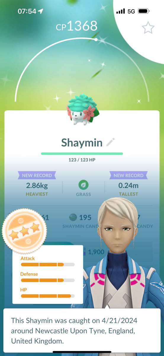 Just caught my shiny Shaymin and I’m lowkey gutted about the background glitching out. Forshame #PokemonGo 😅 ✨