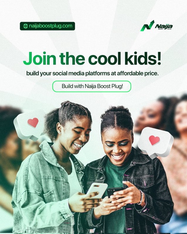 Boost your social media presence with #NaijaBoostPlug! Join the trendsetters and effortlessly enhance your online visibility. Increase your followers, likes, and comments at naijaboostplug.com today.