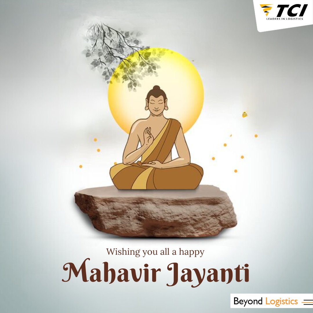 Happy Mahavir Jayanti from TCI Parivar! On this auspicious occasion of Mahavir Jayanti, may the teachings of Lord Mahavir inspire you with compassion and righteousness. #MahavirJayanti #Blessings #PeaceAndHarmony #MahavirJayanti2024 #BeyondLogistics #TCI